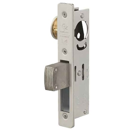 Adams Rite AdamsRite: MS Deadlock, Flat Faceplate, ANSI Size, 1-1/2" Backset, Straight Bolt, Aluminum ADR-MS1850SN-410-628